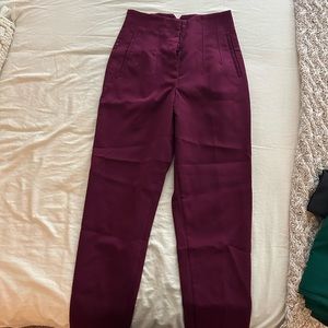 Zara Tapered Leg High Waisted Dress Pant